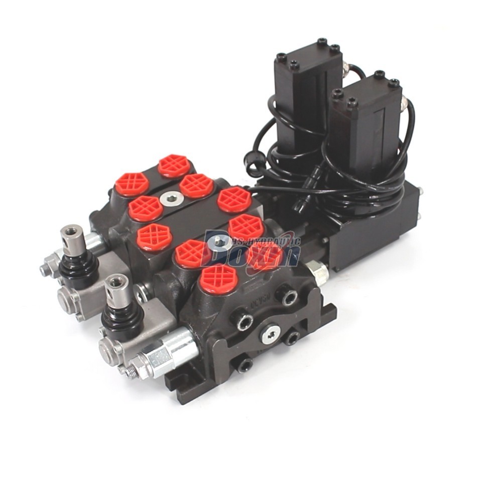 OEM/ODM and Custom Design DCV60 Electric Motor 2 Spool Sectional Directional Valve main image